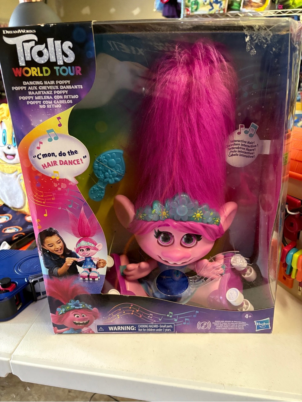 Nwt DreamWorks Trolls World Tour Dancing Hair Poppy - Pink